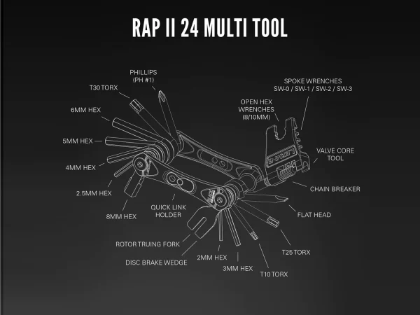 ⁦אולר כלים Lezyne Rap II 24⁩ – תמונה ⁦3⁩