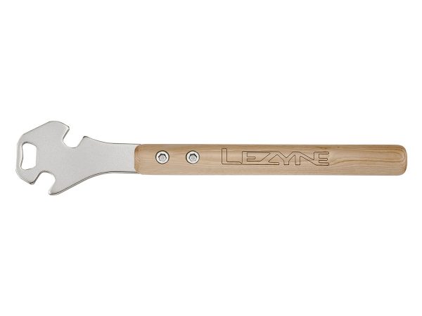 מפתח פדלים עם ידית עץ ופותחן בקבוקים Lezyne Classic Pedal Rod