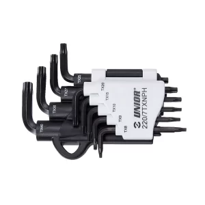 מארז מפתחות כוכב Unior Set of wrenches with TX profile in plastic clip