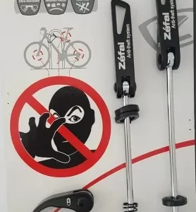 סט שחרור מהיר נעילה לחבק אוכף וגלגלים למניעת גניבה