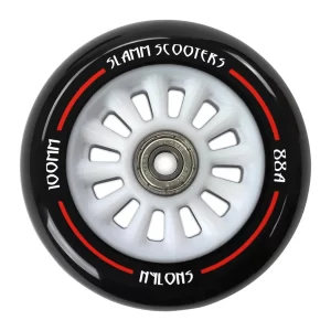 גלגל לקורקינט פלסטיק 100 מ"מ SLAMM - שחור/לבן