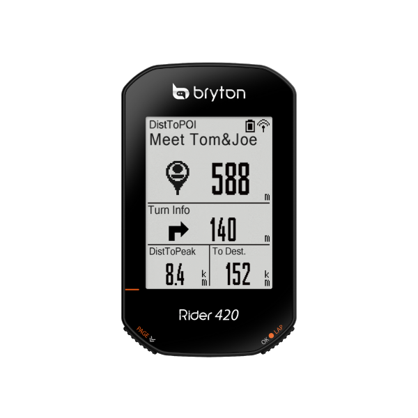 Bryton Rider 420 E מחשבון רכיבה לאופניים