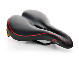 אוכף רחב עם חריץ 177 מ”מ RL – צבע שחור/אדום