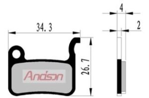 רפידות RL סמי מטאל למעצור דיסק YL-1015
