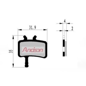 רפידות RL סמי מטאל למעצור דיסק YL-1019