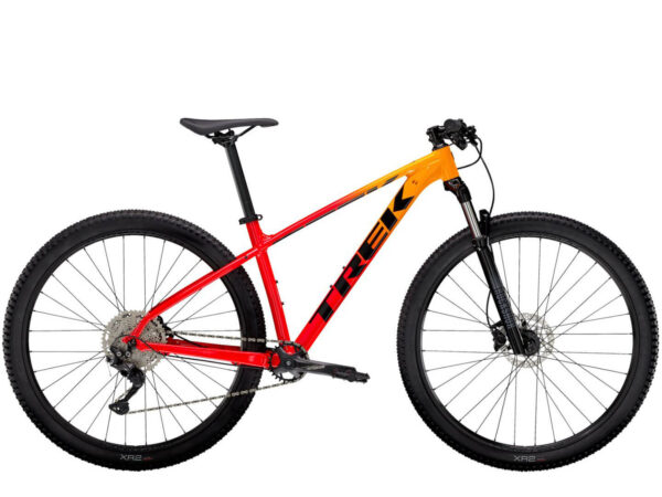 ⁦אופני שטח Trek Marlin 7 Gen 2 - Marigold to Radioactive Red Fade⁩ – תמונה ⁦2⁩