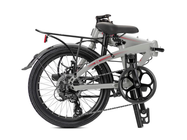 ⁦אופניים מתקפלים Tern Link B8 2022 עם כנפיים וסבל - Grey/Red⁩ – תמונה ⁦2⁩